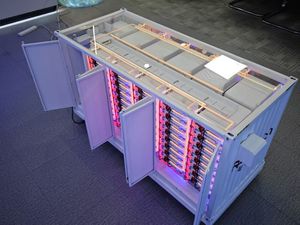 储能柜模型带灯光演示效果,集装箱模型制作公司