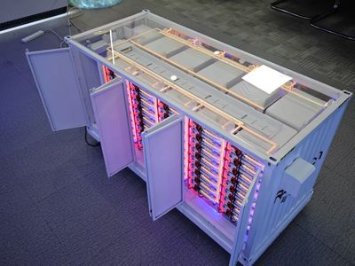 储能柜模型带灯光演示效果,集装箱模型制作公司