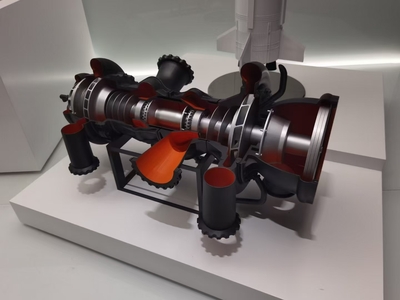 渦輪發(fā)動機模型制作廠家 航空設(shè)備剖面教學展示模型定制