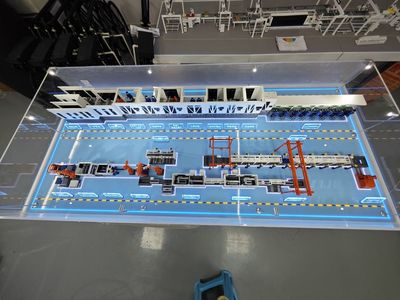 鋰電極片涂布機微型演示模型,電池產(chǎn)線模型制作工廠