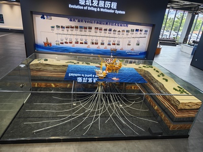海底石油钻井沙盘模型