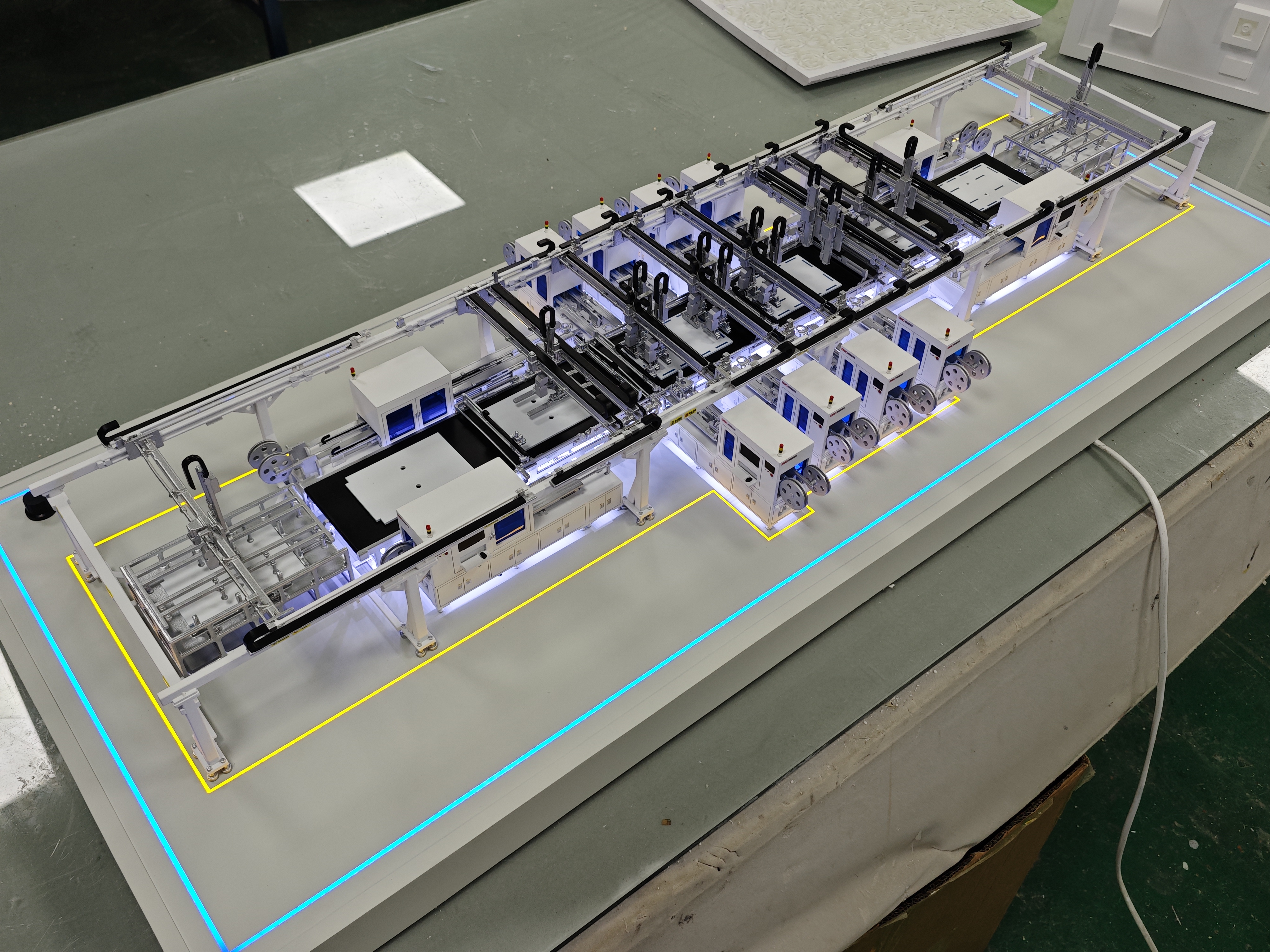 Production line sand table model