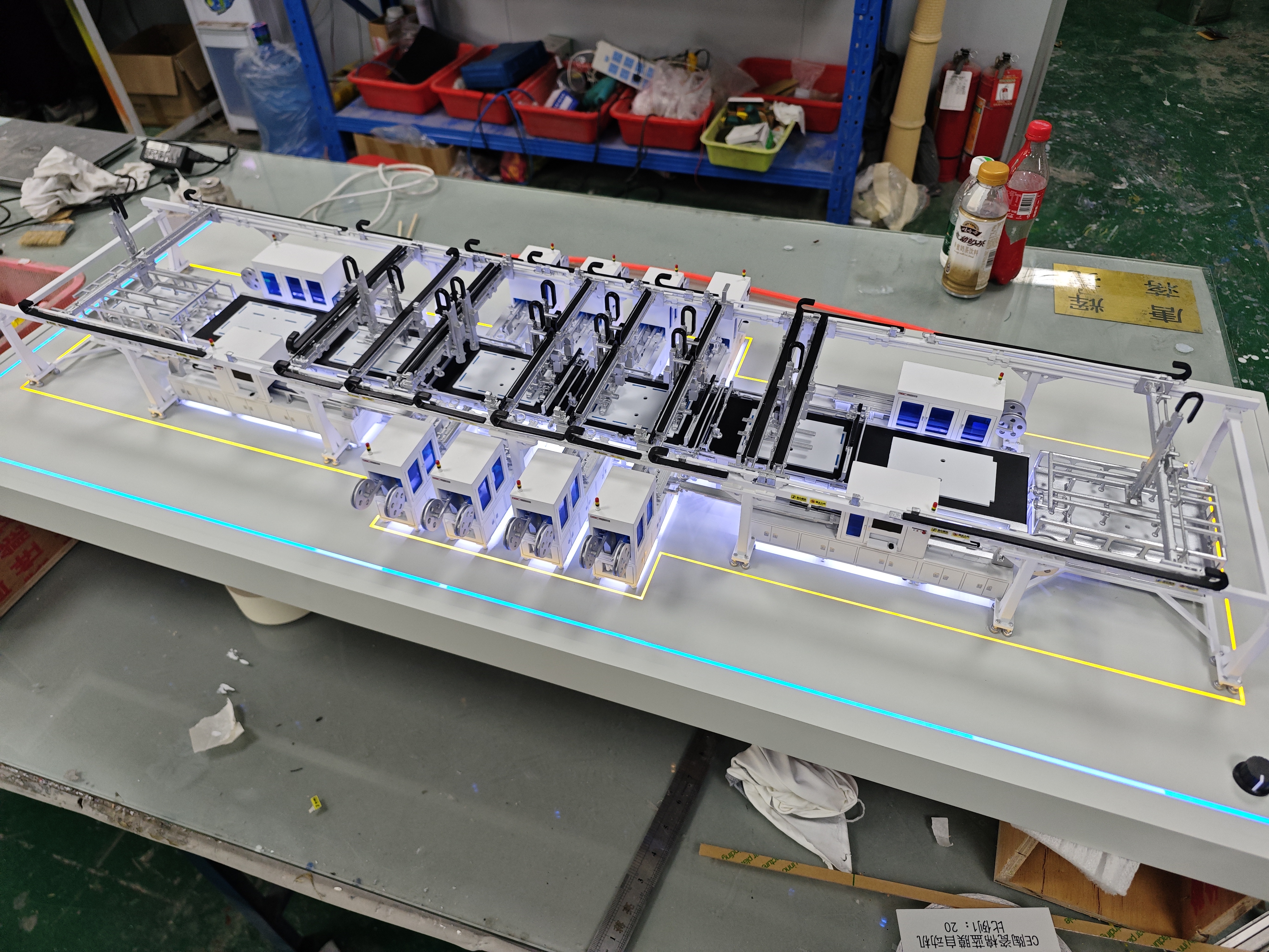 Production line sand table model