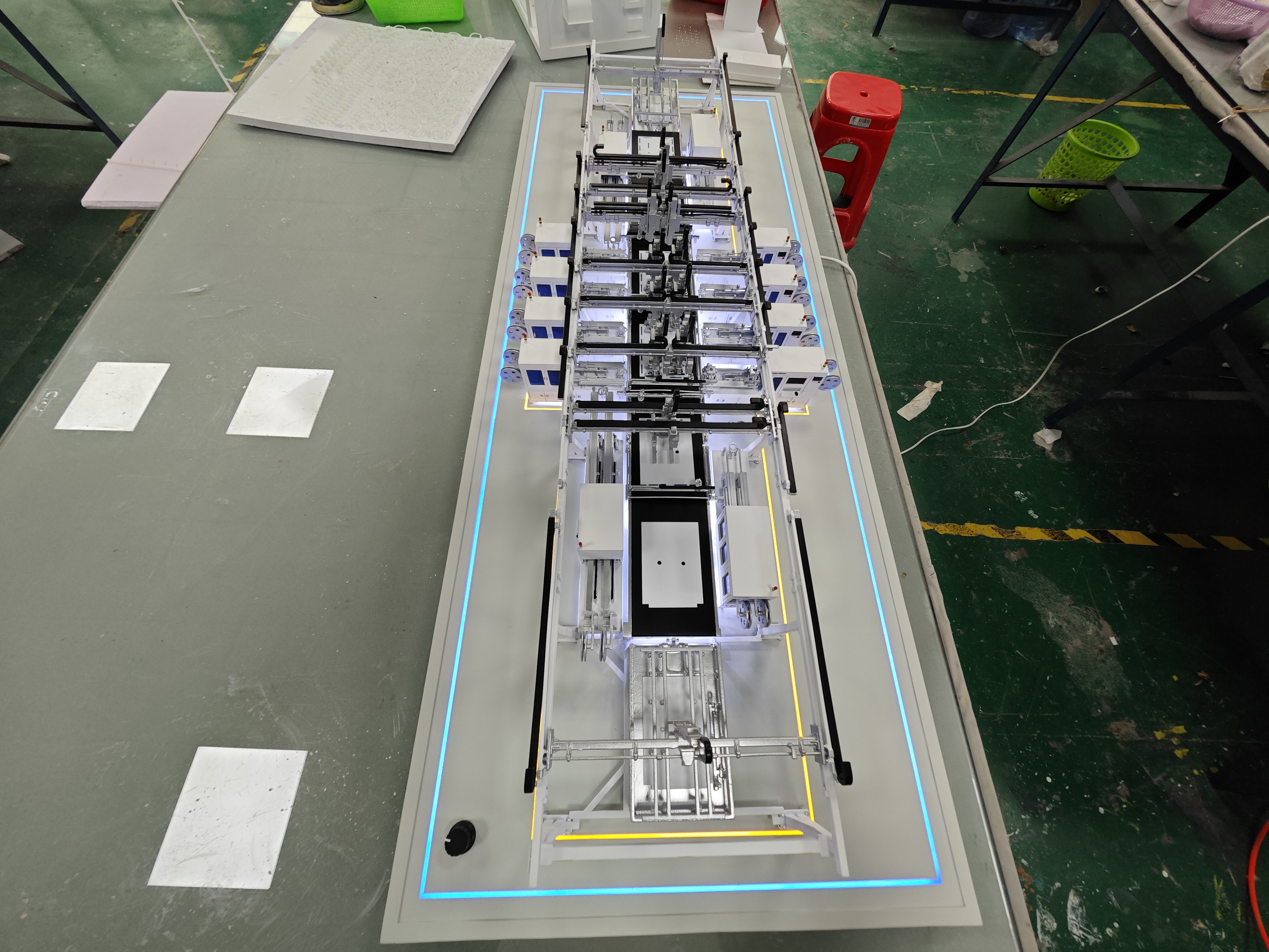 Production line sand table model