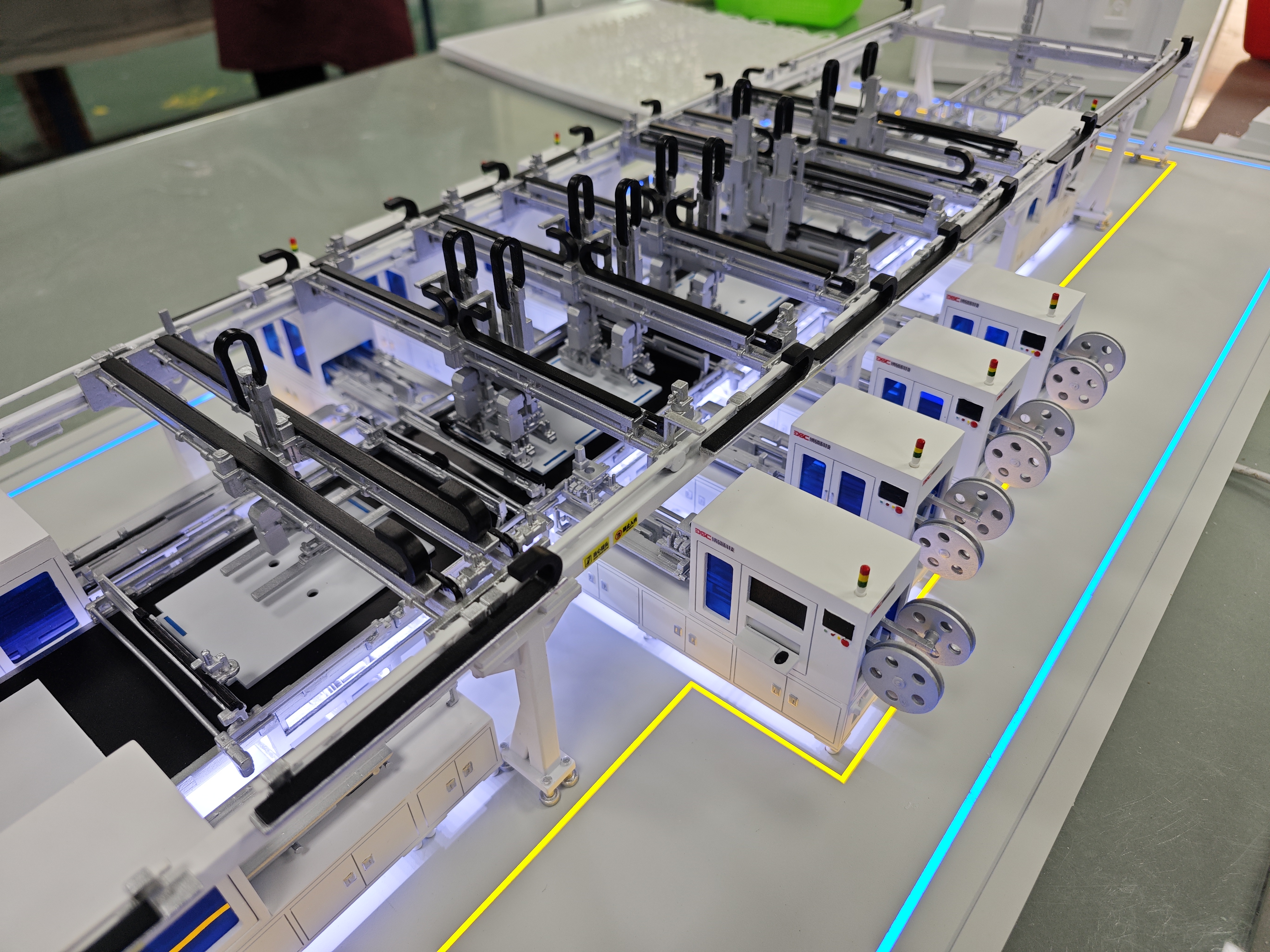 Production line sand table model