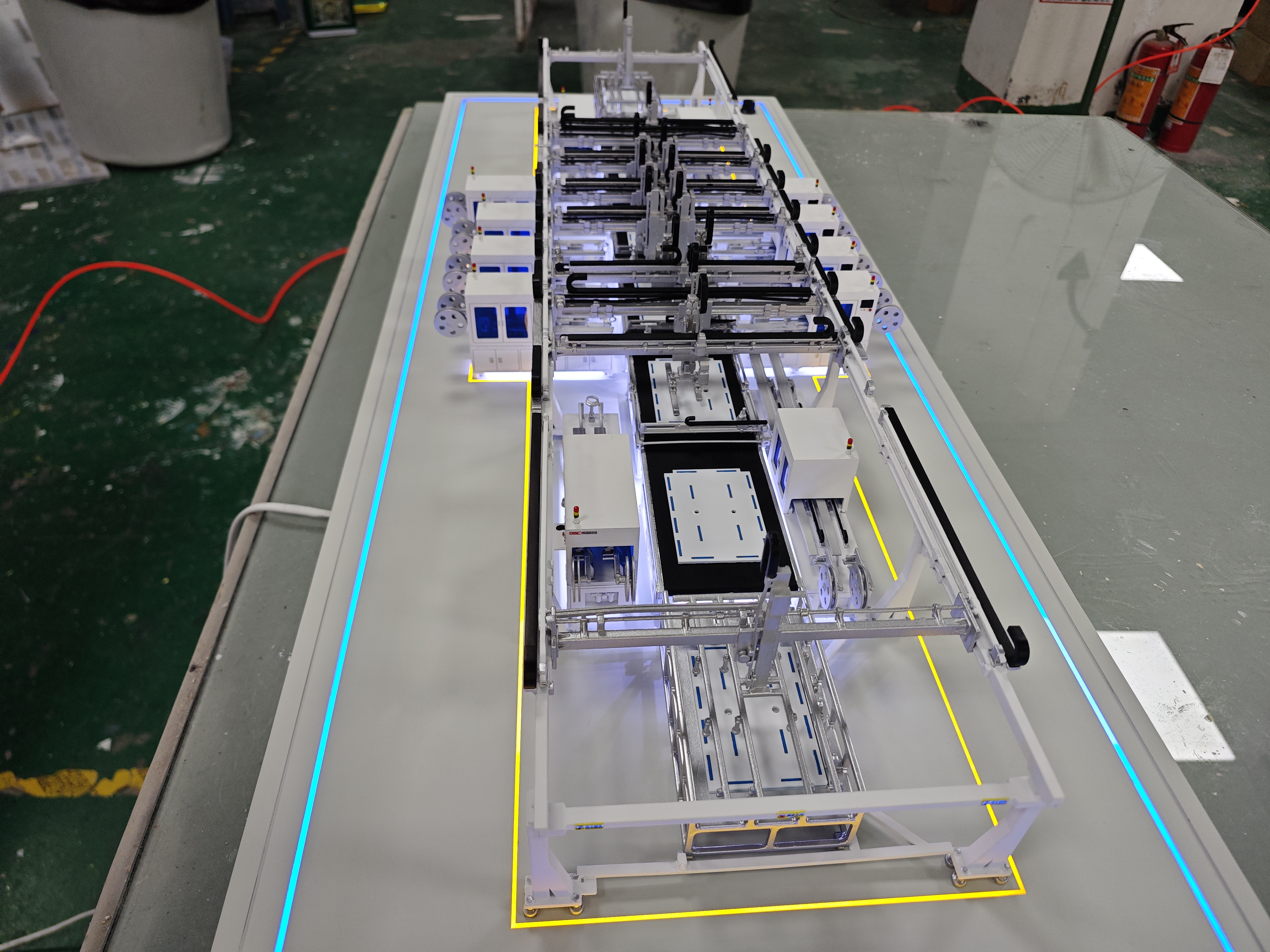 Production line sand table model