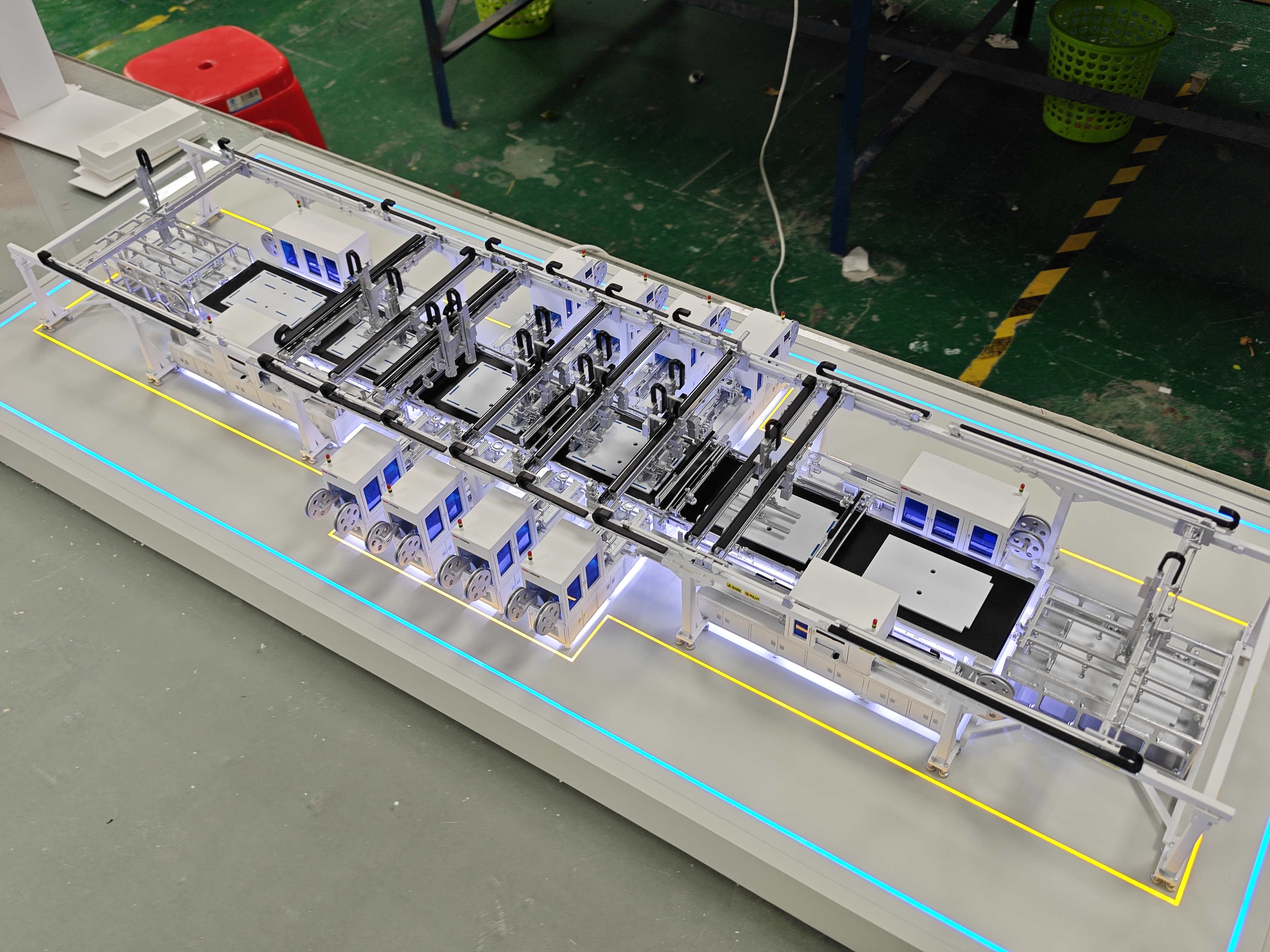 Production line sand table model