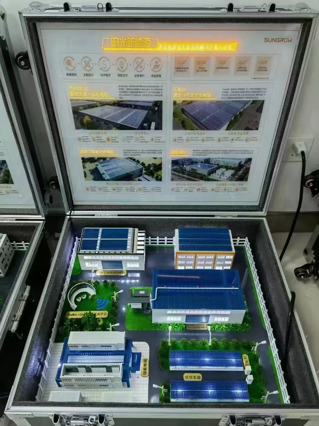 Portable miniature photovoltaic building scene model production for exhibitionsv