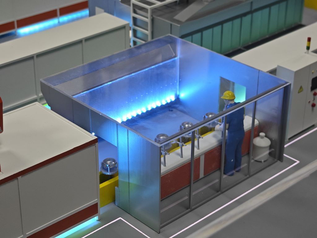 custom  sand table mockup of electroplating production line