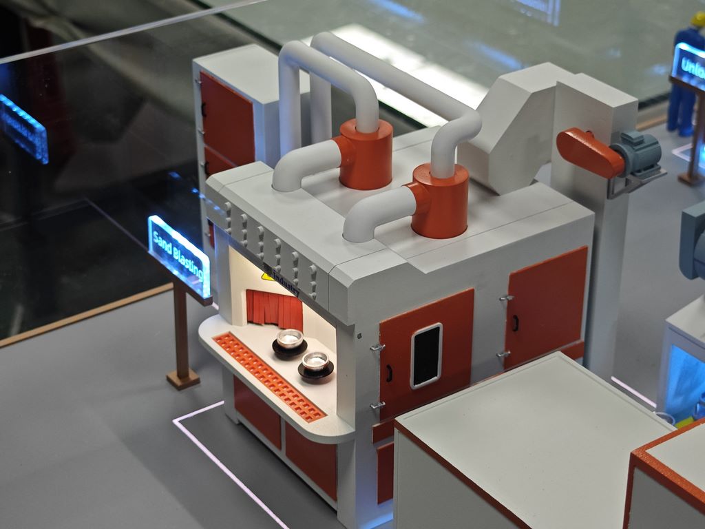 custom  sand table mockup of electroplating production line