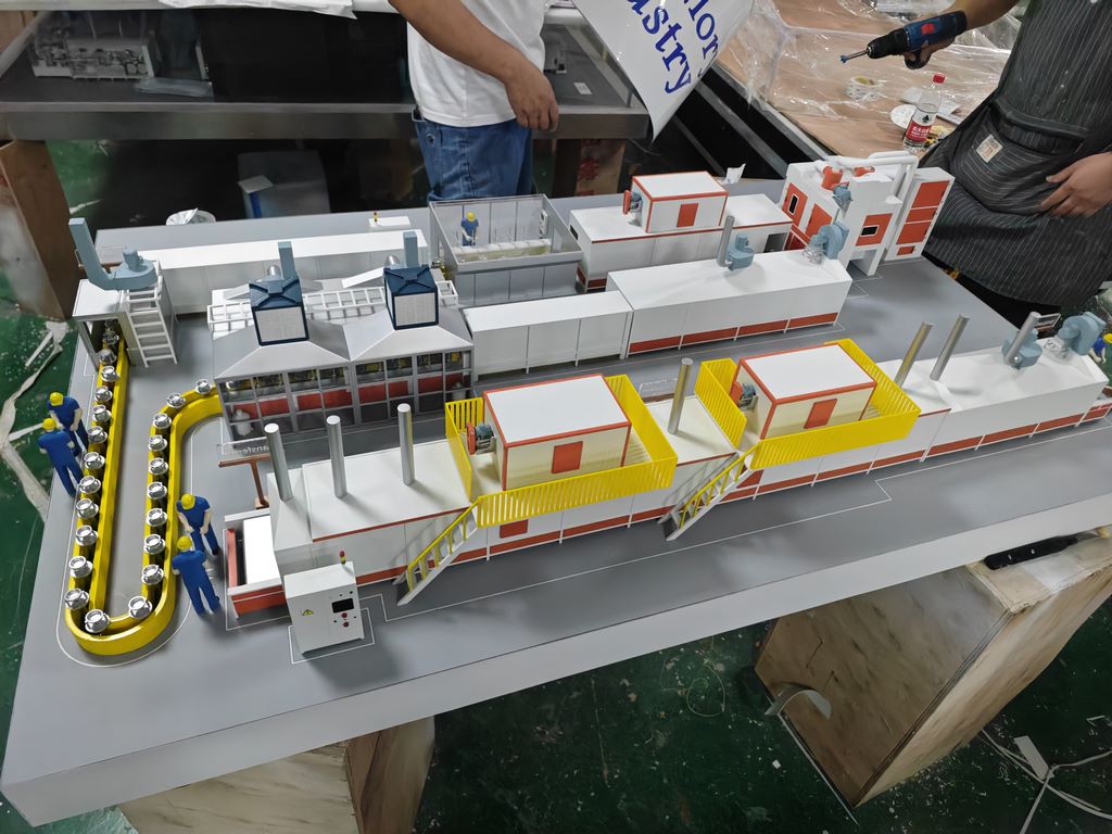 custom  sand table mockup of electroplating production line