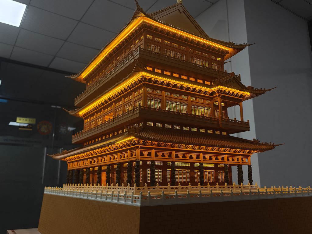 Sand Table Model  of Temple Architecture with Lighting