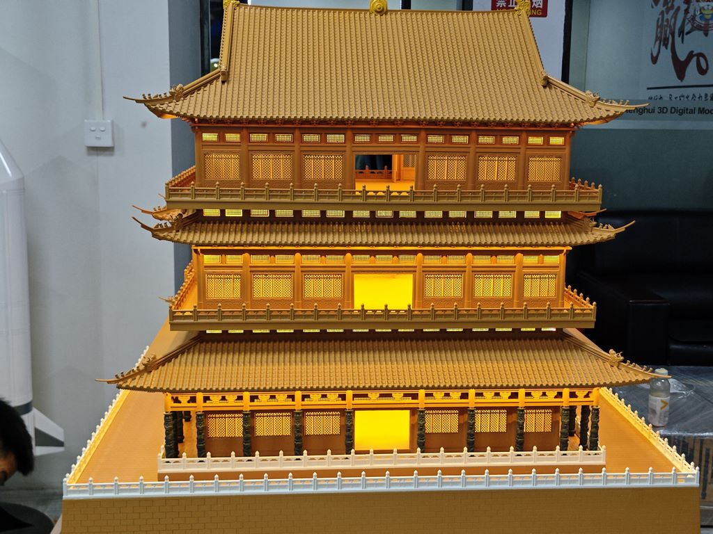 Sand Table Model  of Temple Architecture with Lighting