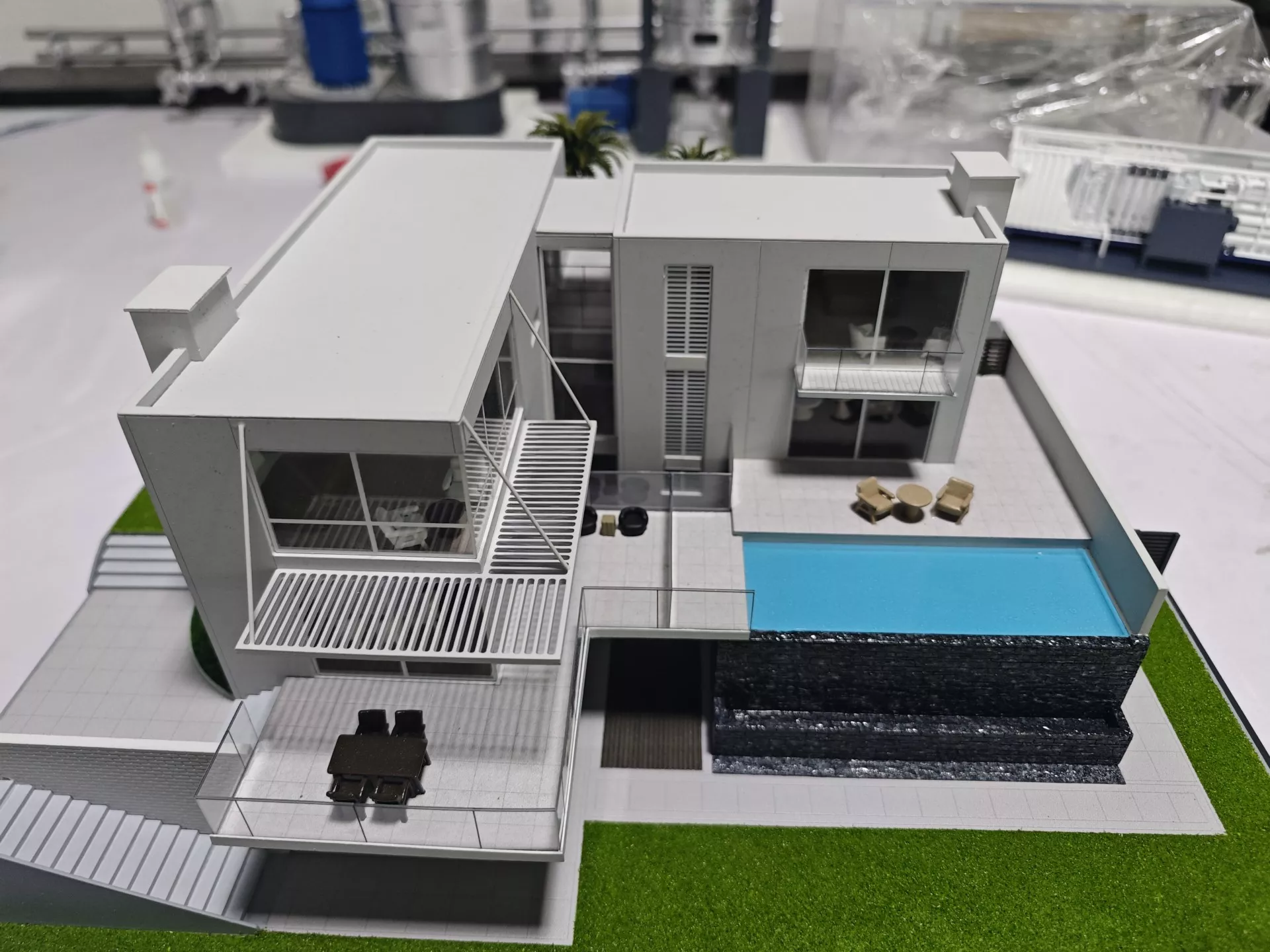 Modern villa structure building proportion model manufacturer
