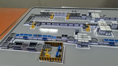 智能工厂产线布局展示模型制作厂家 产线模型定制