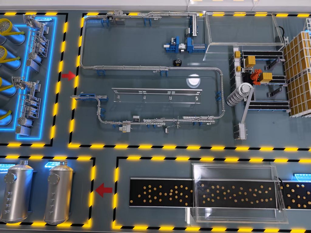 调味品生产线智慧工厂模型，食品展会模型定制工