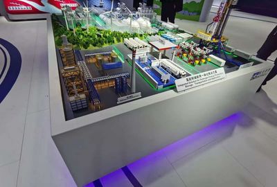 绿电制氢合成氨产业链动态沙盘‌模型,新能源沙盘模型定做工厂