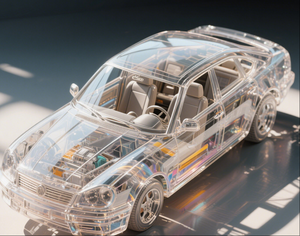透明汽车模型制作厂家  江门模型定制工厂
